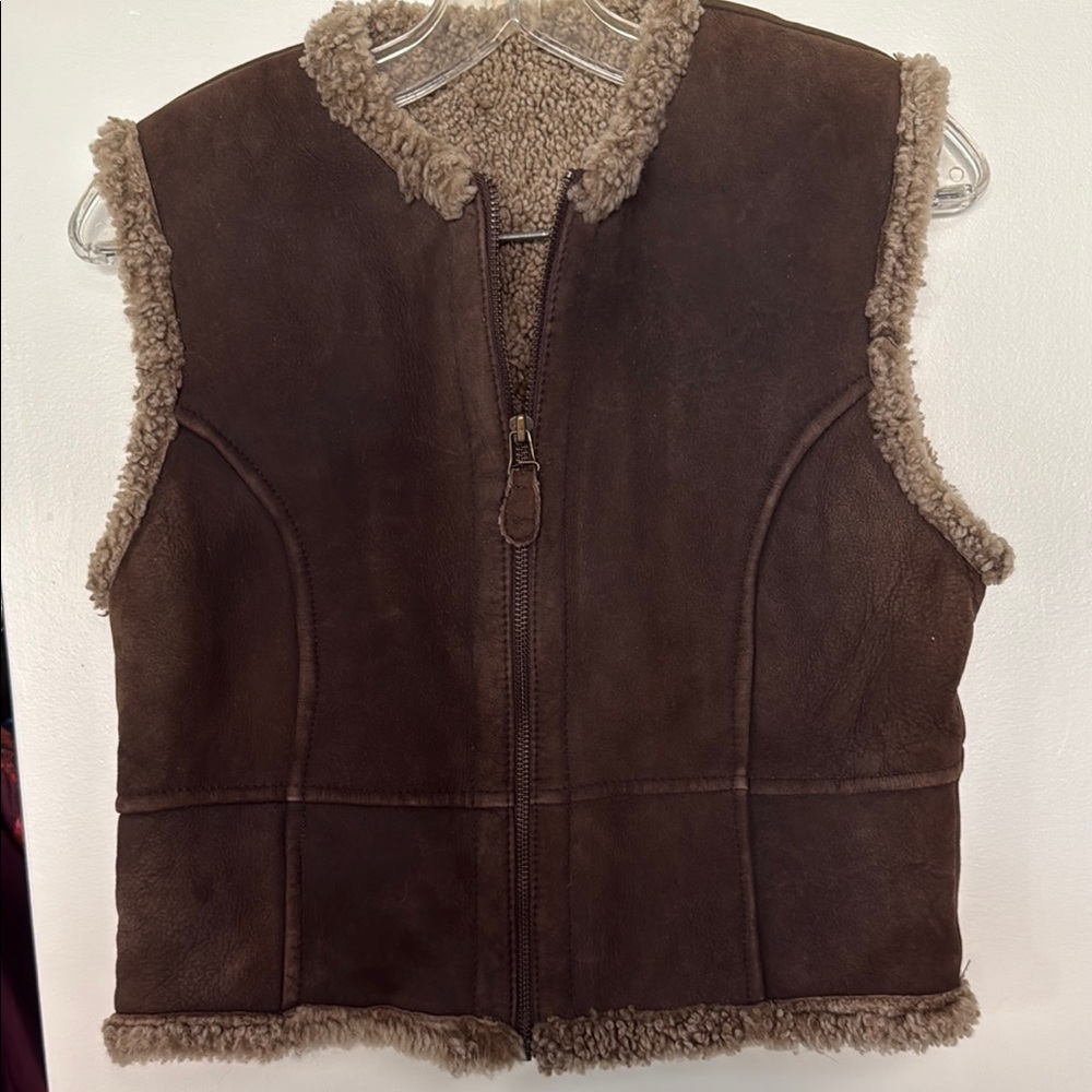Brown Shearling Vest